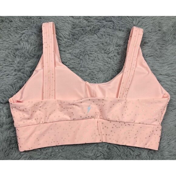 Electric yoga together bra and together leggings in blush and gold foil dot - Picture 6 of 13